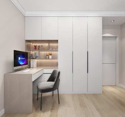 现代多功能转角衣柜3D模型下载
